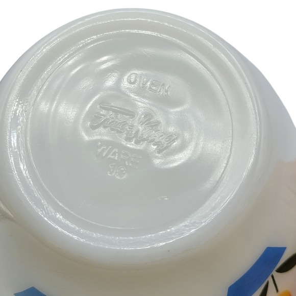 FIRE KING TULIP Ivory Off White GREASE DRIP JAR with Lid Anchor Hocking USA - Picture 2 of 6